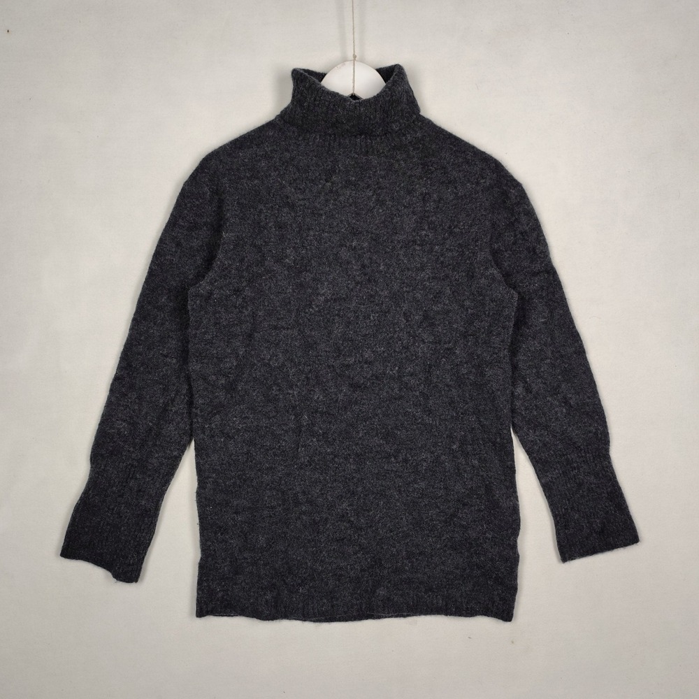 & Other Stories Stockholm Atelier Wool Blend Turtleneck Sweater Charcoal Grey S